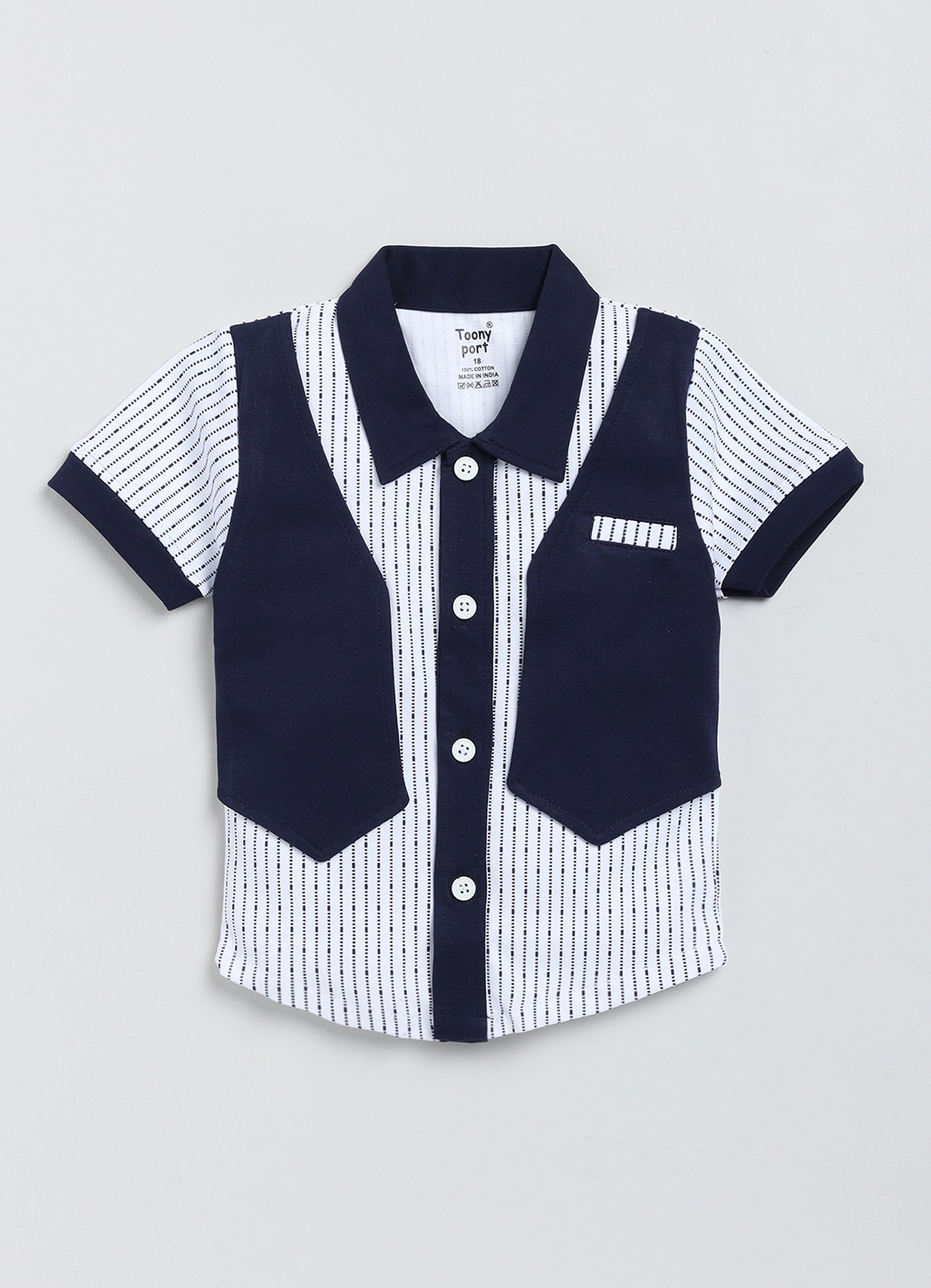 100% Cotton Shirt & Short Sets For Infants