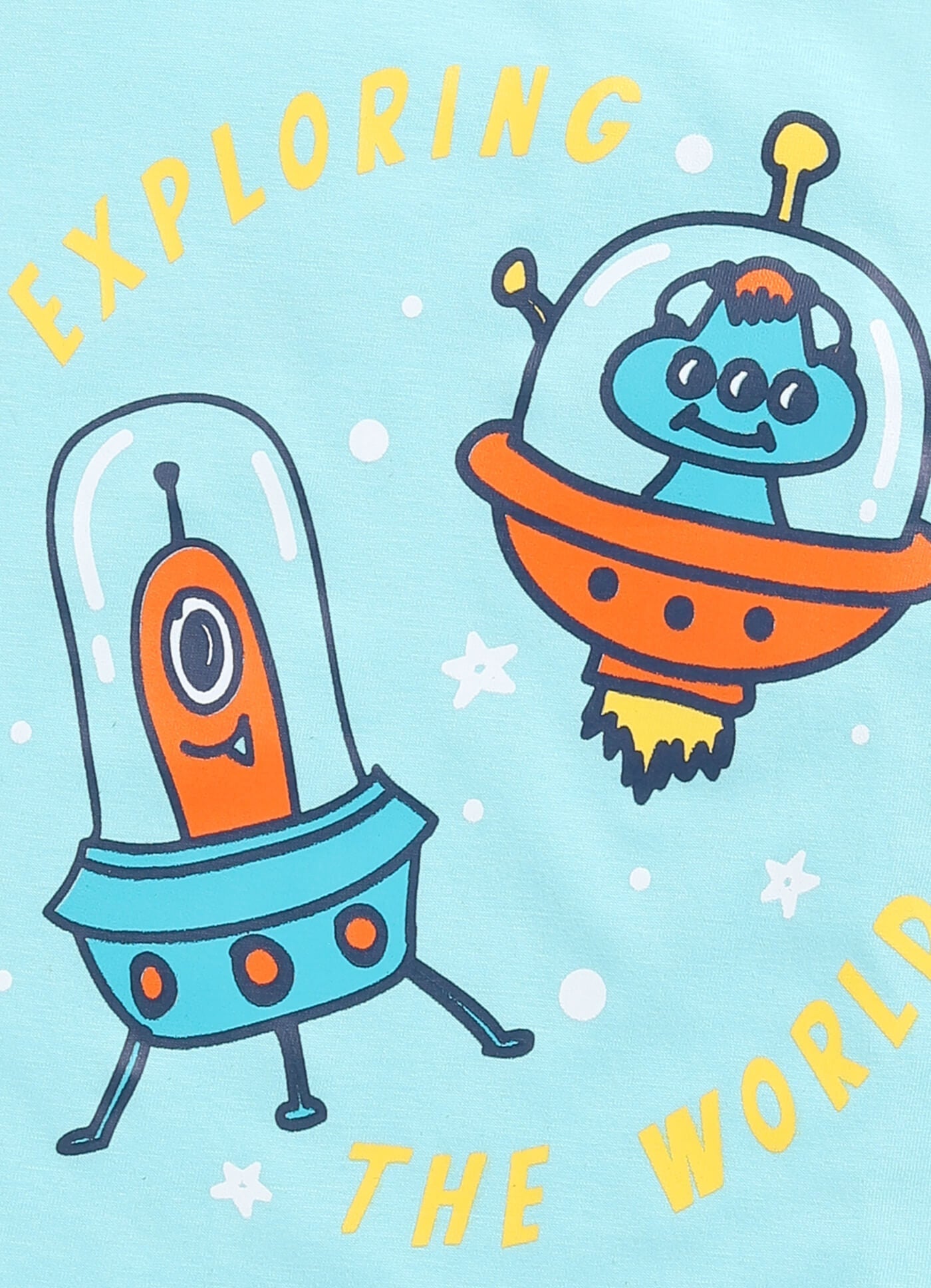 Toonyport Space Theme Cotton T-Shirt & Shorts Summer Set For Boys