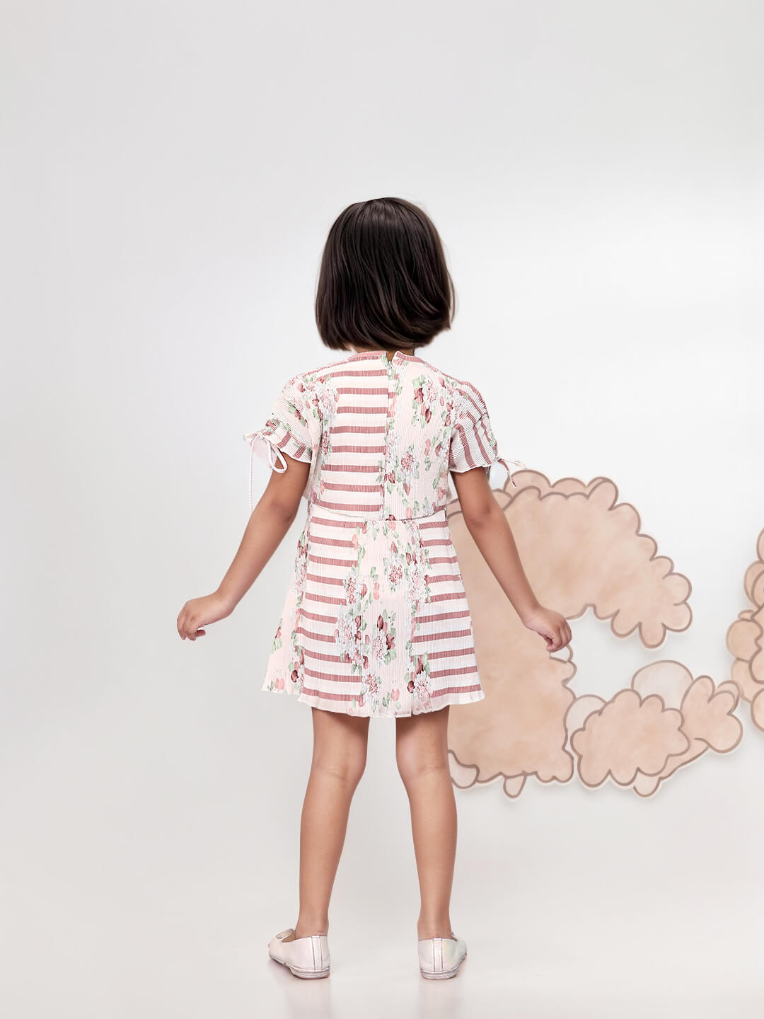 Toonyport Georgette Printed Fit and Flare Frocks for Girls