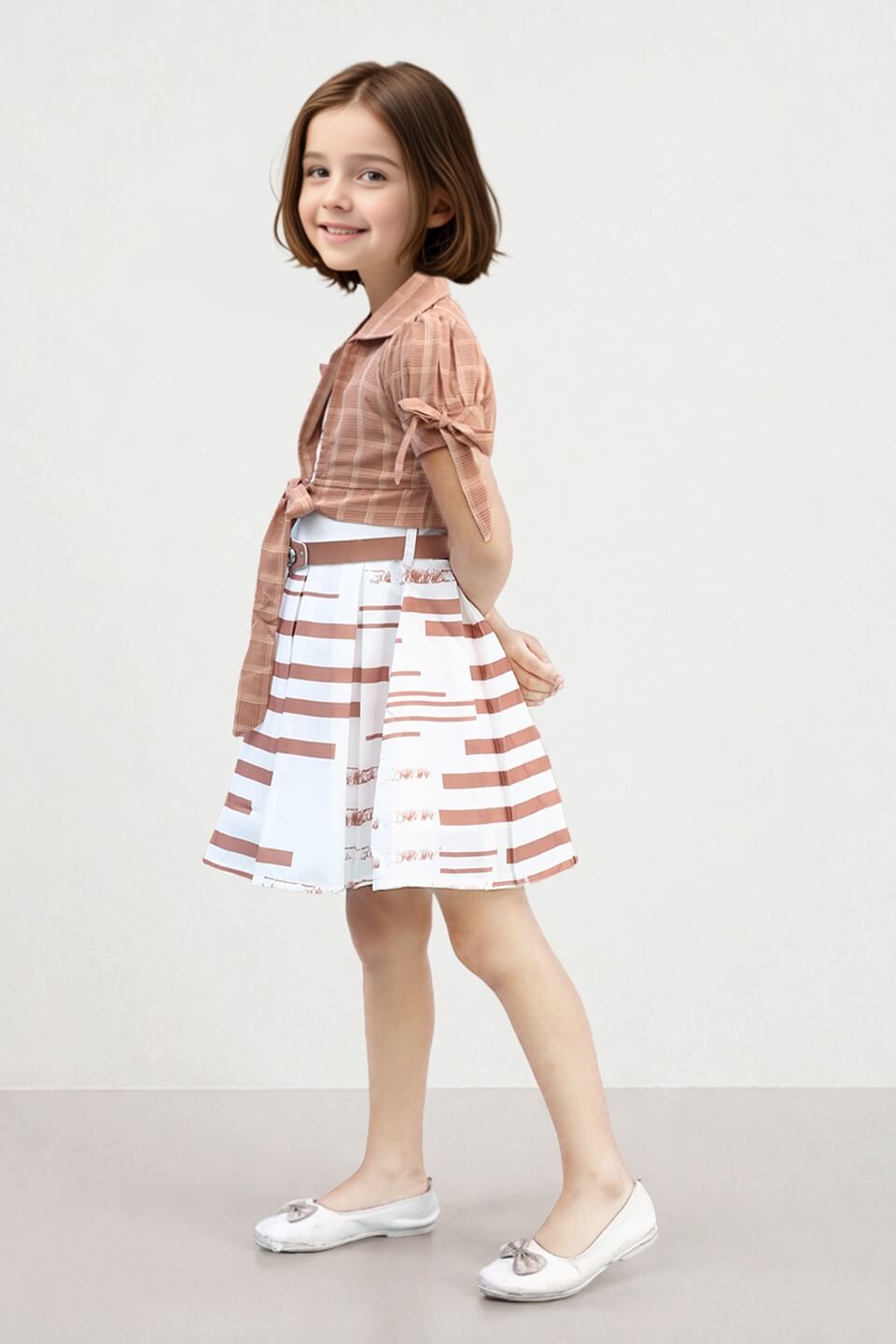 Toonyport Girls - Striped Chic Dress