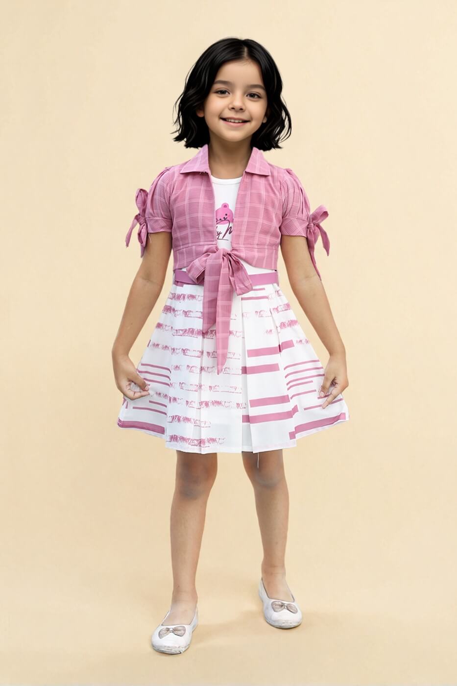 Toonyport Girls - Striped Chic Dress