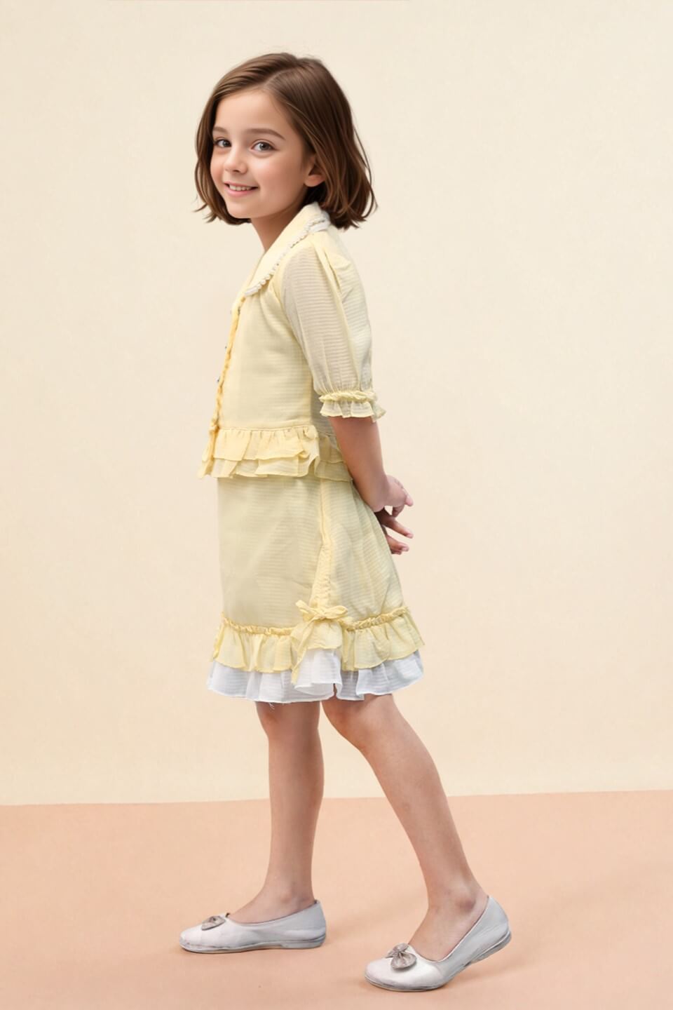 Toonyport Girls Ruffled Skirt & Top Set