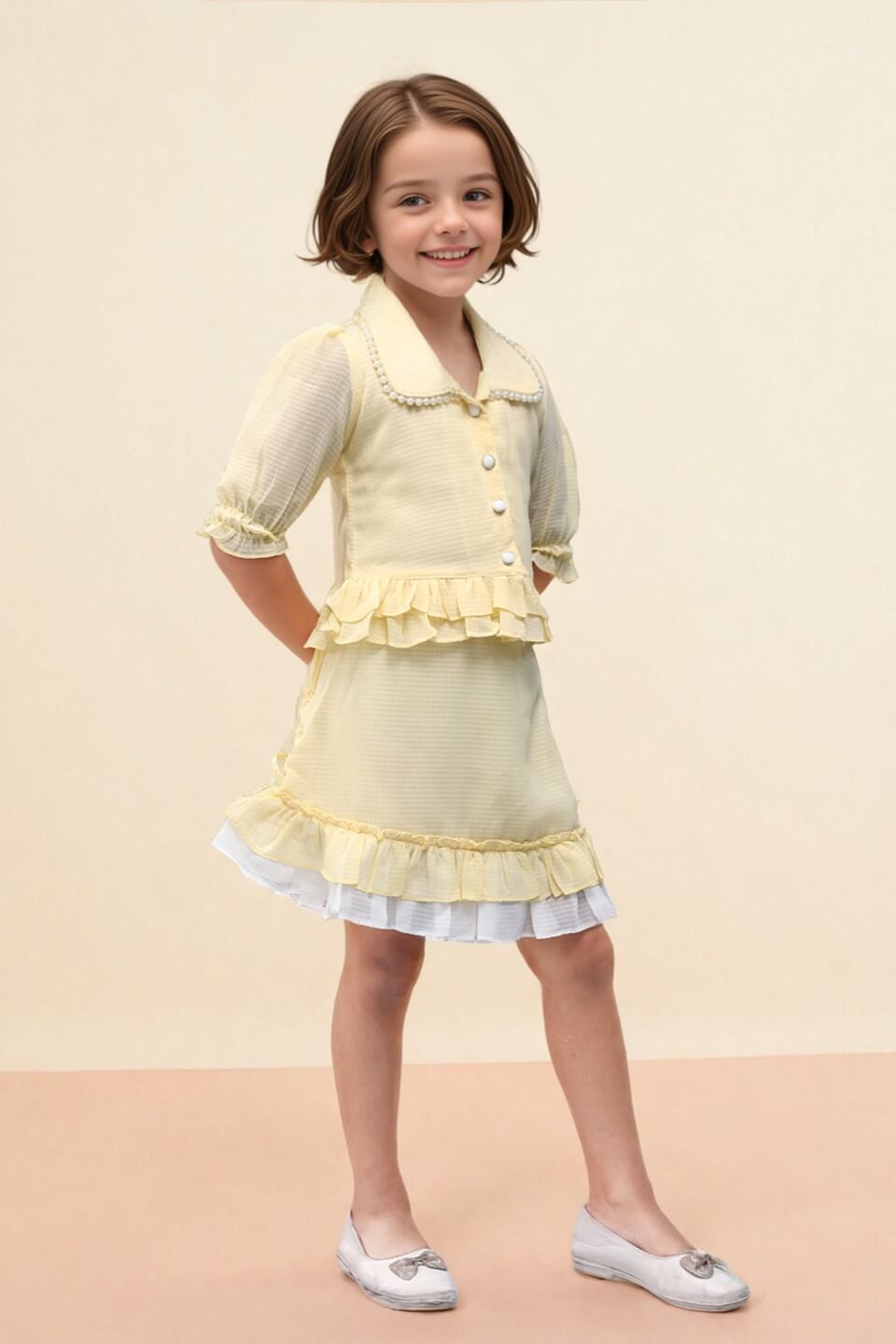 Toonyport Girls Ruffled Skirt & Top Set