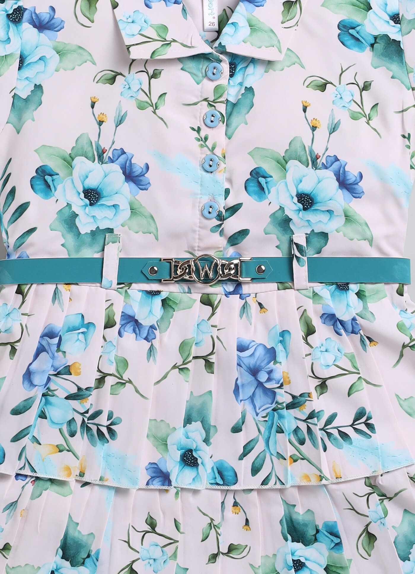 Printed Fit & Flare Dress For Girls