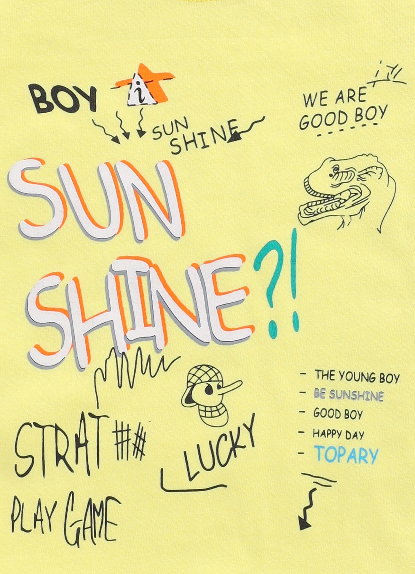 Toonyport Typographic Printed Cotton T-Shirt & Shorts Summer Set For Boys